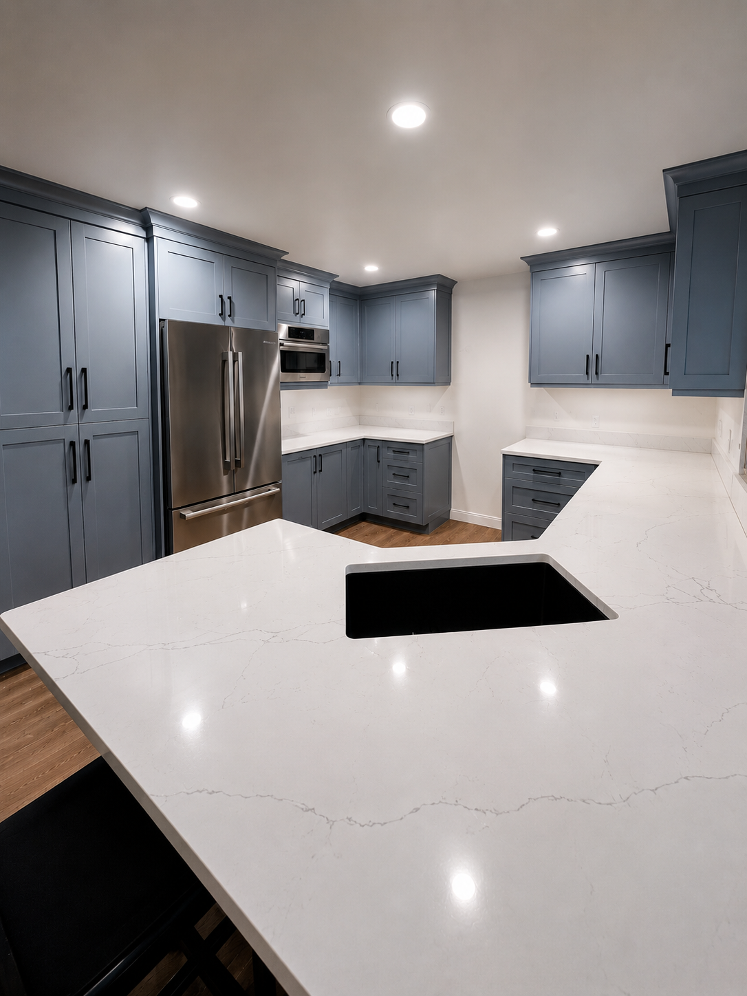 Custom blue kitchen