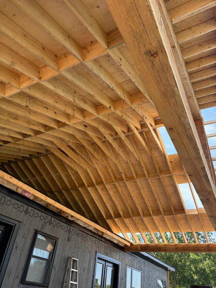 Timber roof framing