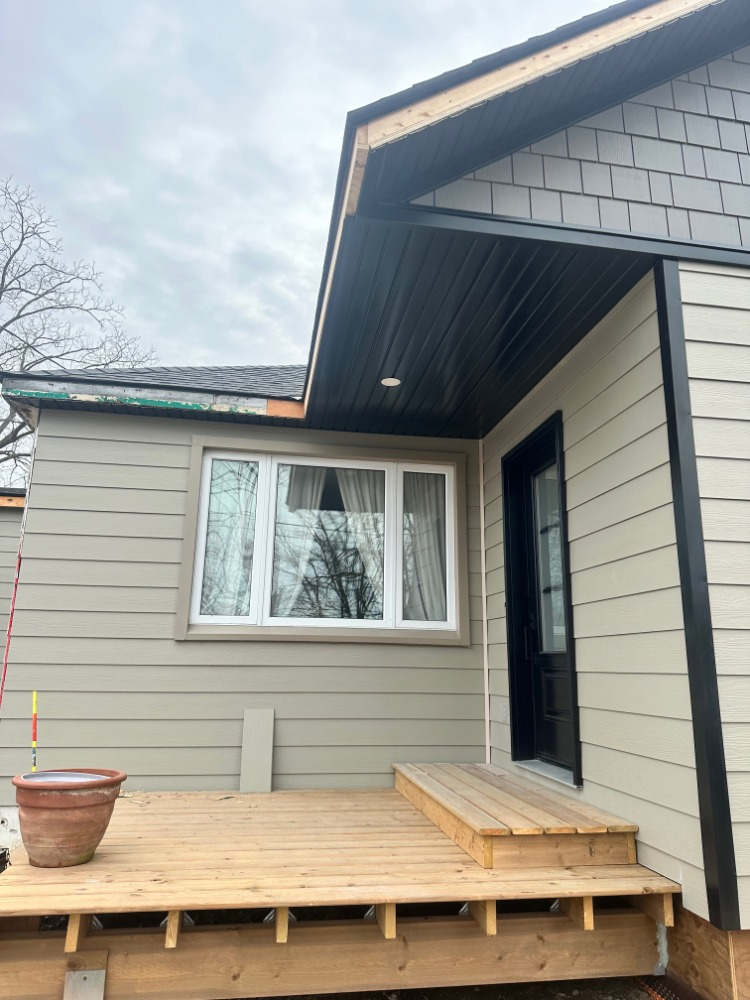 Covered entry porch detail
