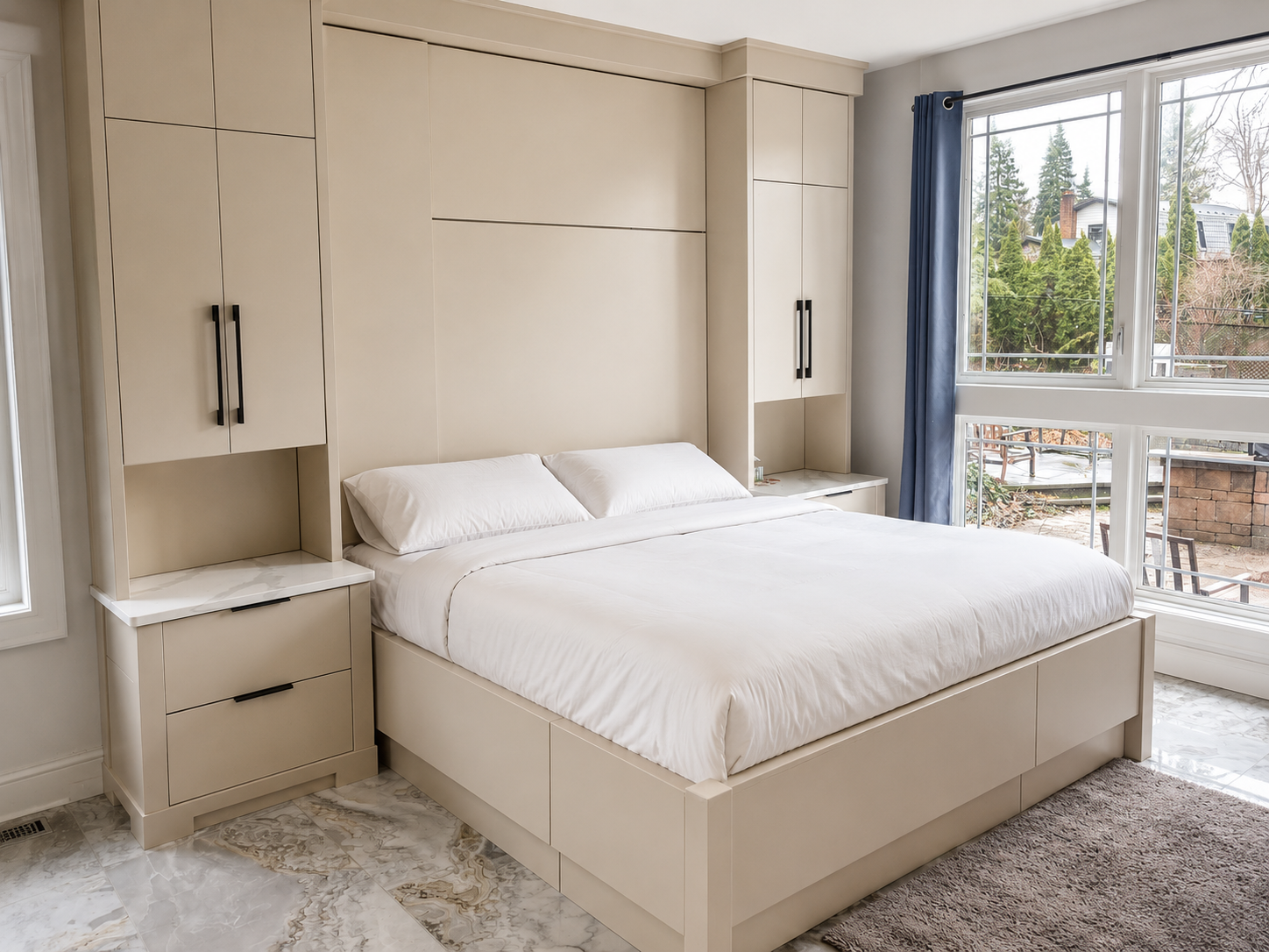 Murphy bed with built-in wardrobes