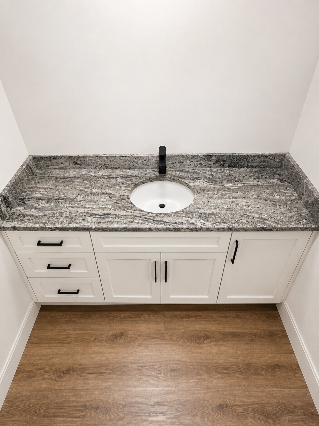 Stone-top vanity